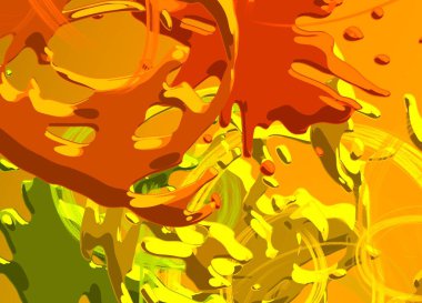 Soyut arka plan sanatı. 3 boyutlu illüstrasyon. Çok renkli arkaplan. Çağdaş sanat. Sanatsal dijital palet.