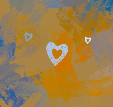 Soyut arka plan sanatı. 2D çizim. Etkileyici yağlı boya resim. Tuvalde fırça darbeleri. Modern sanat. Çok renkli arkaplan. Çağdaş sanat. İfade. Sanatsal dijital palet.