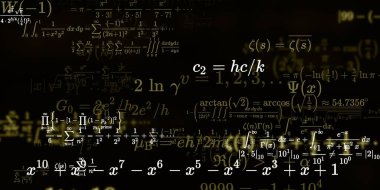 Formüllü matematik arkaplanı, kusursuz illüstrasyon   