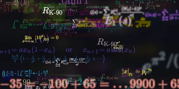 Formação Matemática Com Fórmulas Ilustração Perfeita — Fotografia de Stock