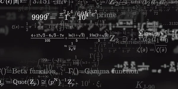 Historia Matemática Con Fórmulas Ilustración Perfecta Modelo Abstracto Con Símbolos — Foto de Stock