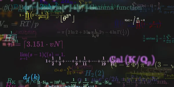 Mathématiques Fond Avec Des Formules Illustration Transparente Modèle Abstrait Avec — Photo