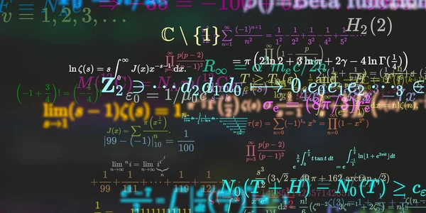 Historia Matemática Con Fórmulas Ilustración Perfecta Modelo Abstracto Con Símbolos — Foto de Stock