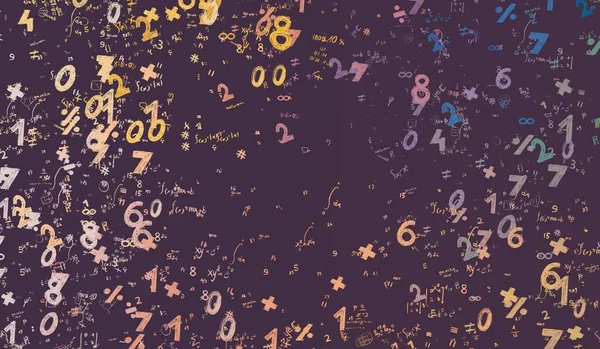 Math Ilustración Abstract Background Numbers Copy Space — Foto de Stock