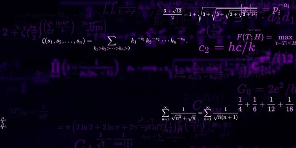 Formação Matemática Com Fórmulas Ilustração Perfeita Padrão Abstrato Com Símbolos — Fotografia de Stock