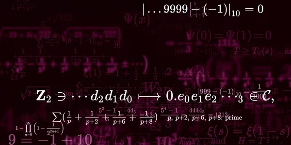 Formação Matemática Com Fórmulas Ilustração Perfeita — Fotografia de Stock