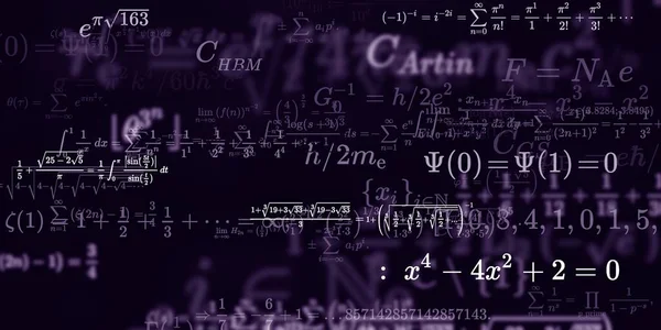 数式の数学的背景 シームレスなイラスト カラフルなシンボルを持つ抽象パターン — ストック写真