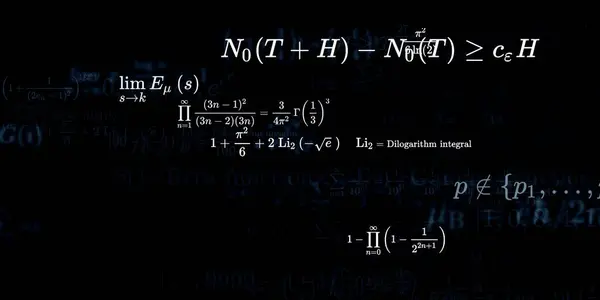 Formação Matemática Com Fórmulas Ilustração Perfeita — Fotografia de Stock