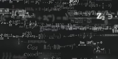 Formüllü matematik arkaplanı, kusursuz illüstrasyon   
