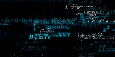 Formüllü matematik arkaplanı, kusursuz illüstrasyon   