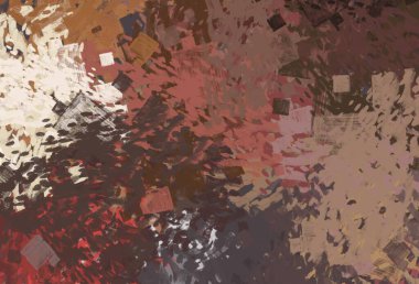 Soyut arka plan sanatı. 2D çizim. Etkileyici yağlı boya resim. Tuvalde fırça darbeleri. Modern sanat. Çok renkli arkaplan. Çağdaş sanat. İfade. Sanatsal dijital palet.