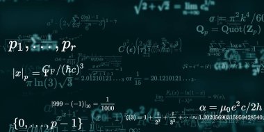 Formüllü matematik arkaplanı, kusursuz illüstrasyon   