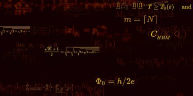Formüllü matematik arkaplanı, kusursuz illüstrasyon   