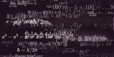 Formüllü matematik arkaplanı, kusursuz illüstrasyon   