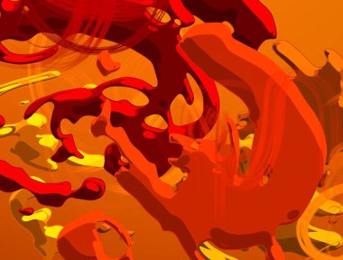 Soyut arka plan sanatı. 3 boyutlu illüstrasyon. Tuvalde fırça darbeleri. Çok renkli arkaplan. Çağdaş sanat. Sanatsal dijital palet.