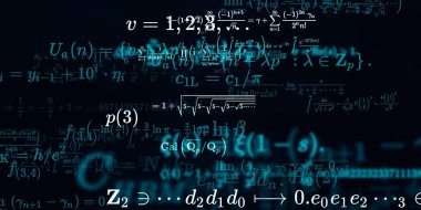 Formüllü matematik arkaplanı, kusursuz illüstrasyon   