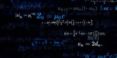 Formüllü matematik arkaplanı, kusursuz illüstrasyon   