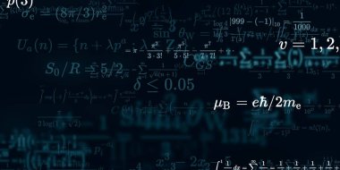 Formüllü matematik arkaplanı, kusursuz illüstrasyon   