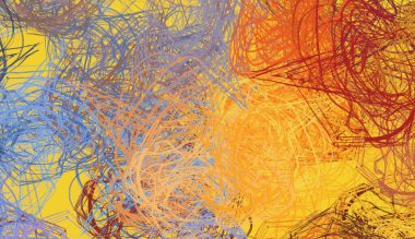 Soyut arka plan sanatı. 2D çizim. Etkileyici yağlı boya resim. Tuvalde fırça darbeleri. Modern sanat. Çok renkli arkaplan. Çağdaş sanat. İfade. Sanatsal dijital palet.