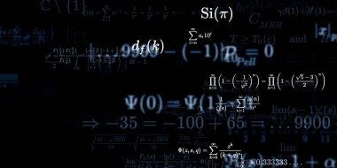 Formüllü matematik arkaplanı, kusursuz illüstrasyon   