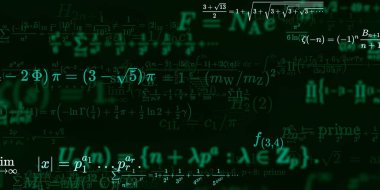 Formüllü matematik arkaplanı, kusursuz illüstrasyon   