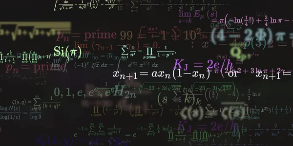 Sfondo Matematico Con Formule Illustrazione Senza Soluzione Continuità — Foto Stock