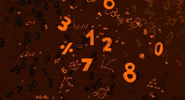 Math Ilustración Abstract Background Numbers Copy Space — Foto de Stock