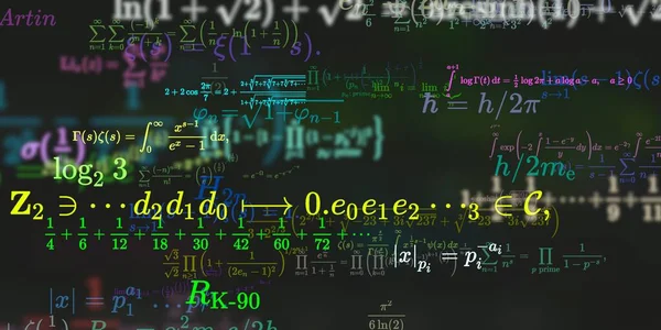 Sfondo Matematico Con Formule Illustrazione Senza Soluzione Continuità — Foto Stock