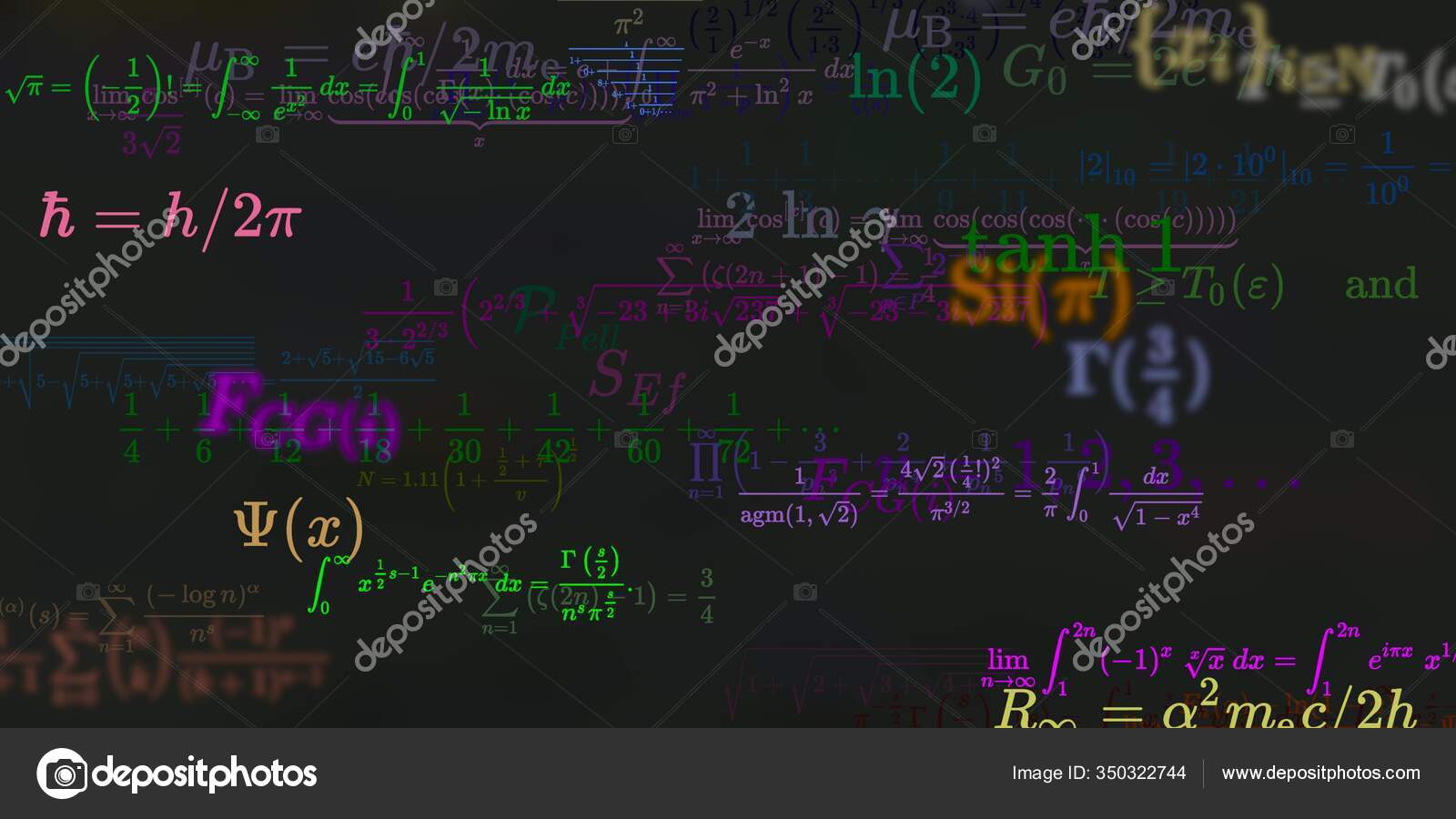 Mathematics Background Formulas Seamless Illustration — Stock Photo ...