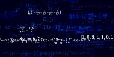 Formüllü matematik arkaplanı, kusursuz illüstrasyon   