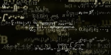 Formüllü matematik arkaplanı, kusursuz illüstrasyon   