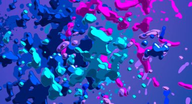 Soyut arka plan sanatı. 3 boyutlu illüstrasyon. Tuvalde fırça darbeleri. Çok renkli arkaplan. Çağdaş sanat. Sanatsal dijital palet.