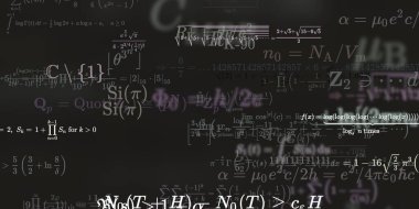 Formüllü matematik arkaplanı, kusursuz illüstrasyon   