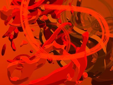 Soyut arka plan sanatı. 3 boyutlu illüstrasyon. Çok renkli arkaplan. Çağdaş sanat. Sanatsal dijital palet.