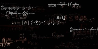 Formüllü matematik arkaplanı, kusursuz illüstrasyon   