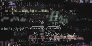 Formüllü matematik arkaplanı, kusursuz illüstrasyon   