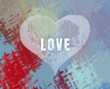 Soyut arka plan sanatı. 2D çizim. Etkileyici yağlı boya resim. Tuvalde fırça darbeleri. Modern sanat. Çok renkli arkaplan. Çağdaş sanat. İfade. Sanatsal dijital palet.