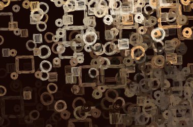 Soyut arka plan sanatı. 2D çizim. Etkileyici yağlı boya resim. Tuvalde fırça darbeleri. Modern sanat. Çok renkli arkaplan. Çağdaş sanat. İfade. Sanatsal dijital palet.