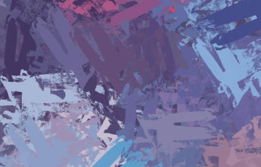 Soyut arka plan sanatı. 2D çizim. Etkileyici yağlı boya resim. Tuvalde fırça darbeleri. Modern sanat. Çok renkli arkaplan. Çağdaş sanat. İfade. Sanatsal dijital palet.