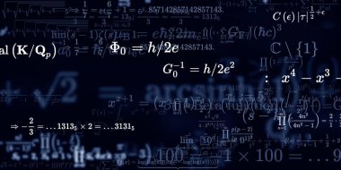 Formüllü matematik arkaplanı, kusursuz illüstrasyon   