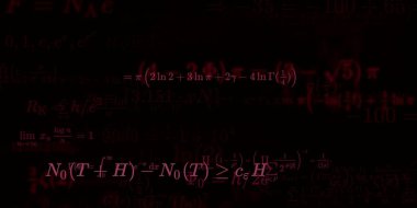 Formüllü matematik arkaplanı, kusursuz illüstrasyon   