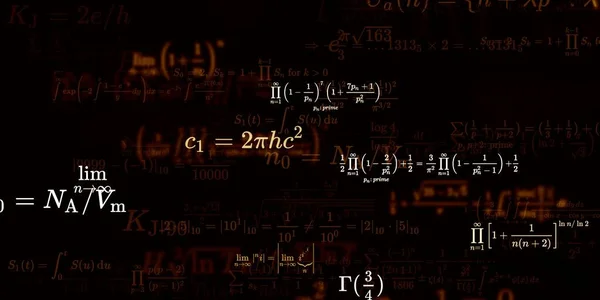 Kontekst Matematyczny Formułami Bezproblemowa Ilustracja Abstrakcyjny Wzór Kolorowymi Symbolami — Zdjęcie stockowe