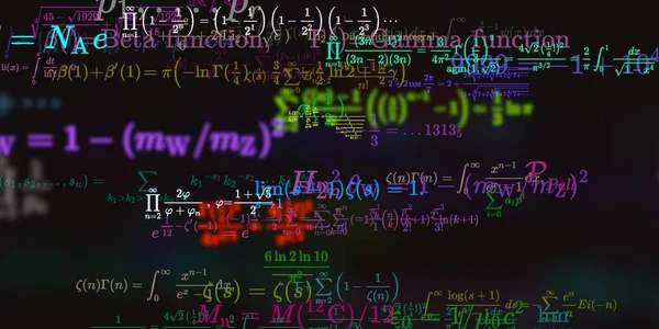 Mathematischer Hintergrund Mit Formeln Nahtlose Illustration — Stockfoto