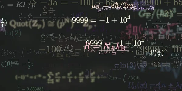 Matematik Baggrund Med Formler Problemfri Illustration - Stock-foto