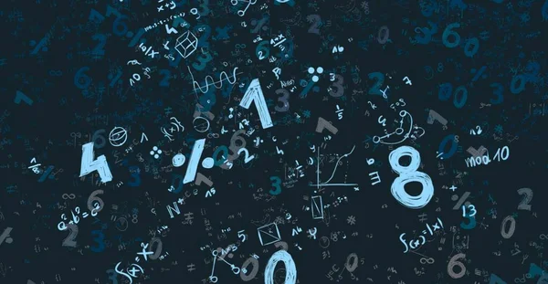 Math Illustration Abstract Background Numbers Copy Space — Stock Photo, Image