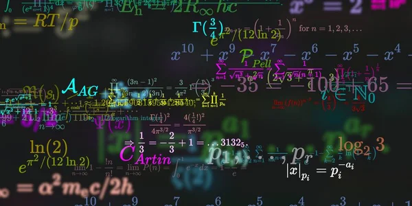 Sfondo Matematico Con Formule Illustrazione Senza Soluzione Continuità — Foto Stock