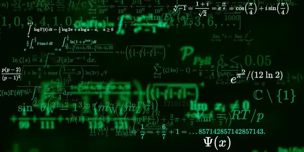 Formação Matemática Com Fórmulas Ilustração Perfeita — Fotografia de Stock