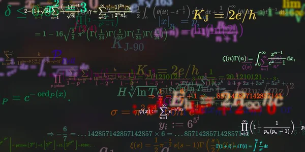 Historia Matemática Con Fórmulas Ilustración Perfecta Modelo Abstracto Con Símbolos —  Fotos de Stock