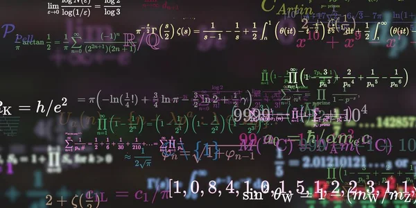 Matematik Bakgrund Med Formler Sömlös Illustration — Stockfoto