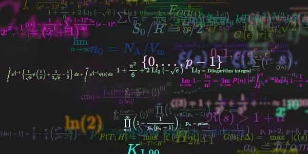 Historia Matemática Con Fórmulas Ilustración Perfecta Modelo Abstracto Con Símbolos — Foto de Stock